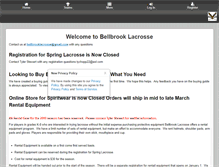 Tablet Screenshot of bellbrooklacrosse.com